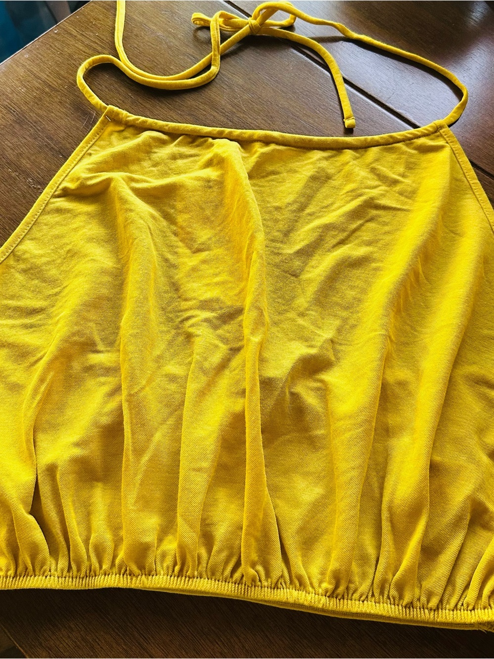 Zara Bright Yellow Halter Camisole Size L